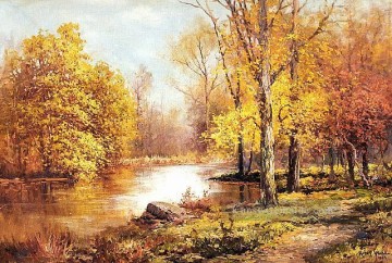 fluss - is675B Impressionismus Outdoor Szene Fluss